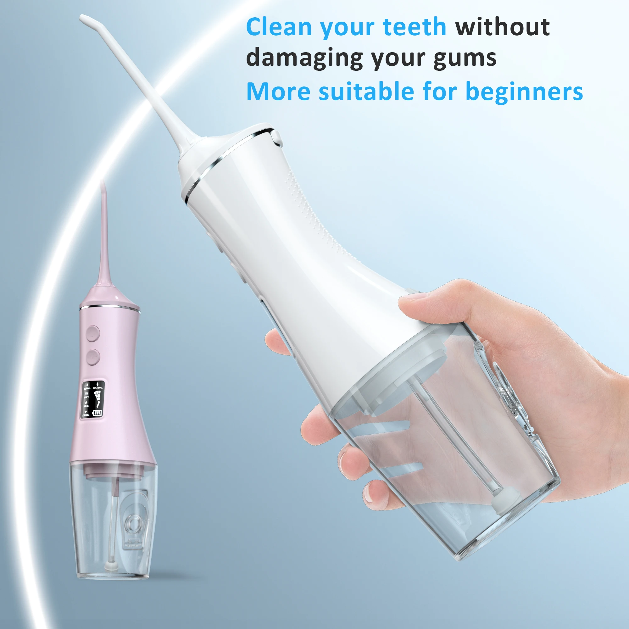 5 Modes Oral Irrigator USB Rechargeable Water Floss Portable Dental Water Flosser Jet 260ml Irrigator Dental Teeth Cleaner