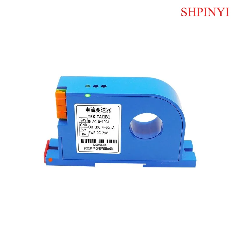 Perforated AC Current Transmitter 0-1000A to 4-20mA Signal Isolator | Mutual Inductance Integrated Module | High Accuracy Indust
