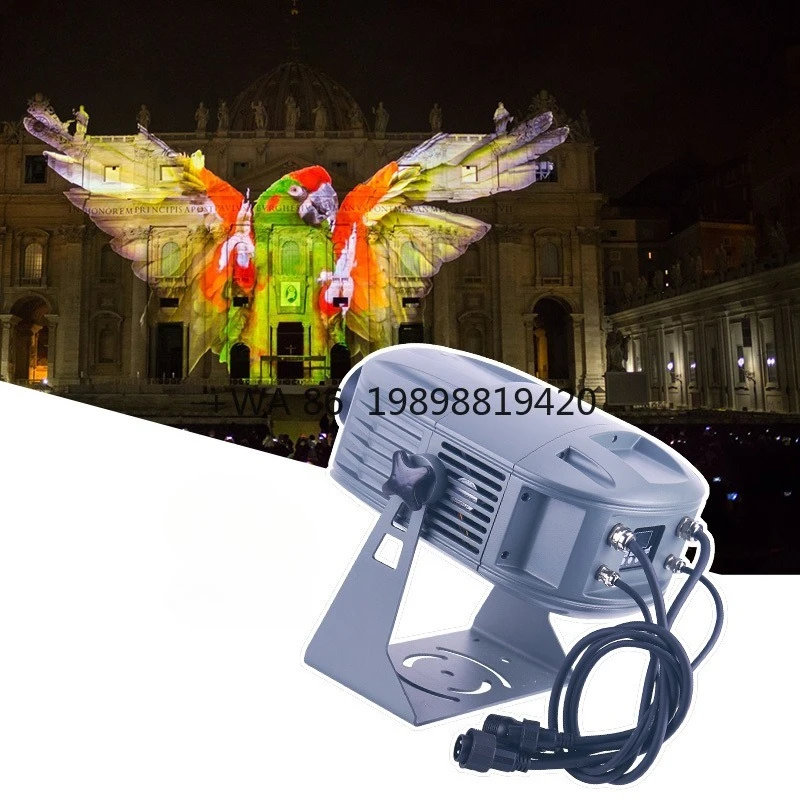 

200 Вт водонепроницаемый логотип на заказ светодиодная реклама здание гобо наружная реклама