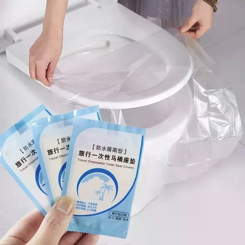 50pcs/bag Disposable Toilet Seat Cushion Toilet Seat Cushion Clean And Hygienic Public Bathroom Travel Disposable Toilet Cover