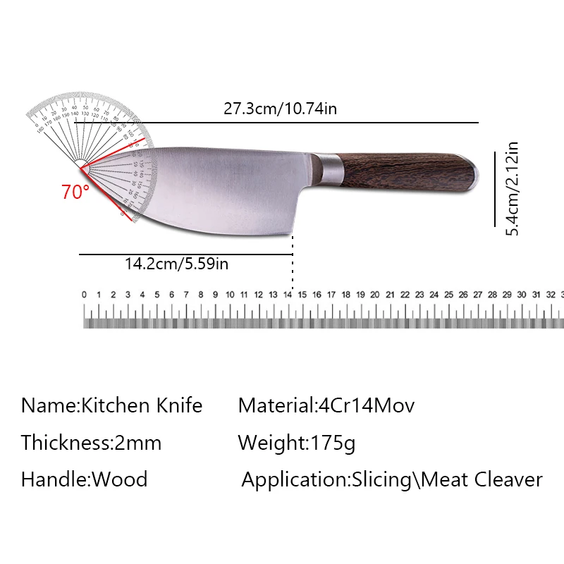 Stainless Steel Kitchen Knives Professional Butcher Meat Cleaver Chef Slicing Japanese Filleting Knife Vegetable Fish Cutter