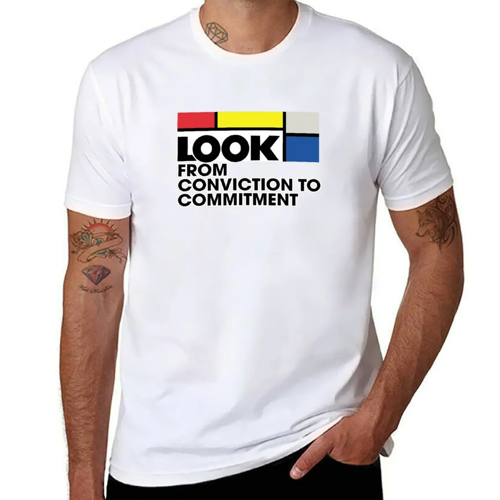 

LOOK From Conviction to Commitment T-Shirt funny t shirts dark humor t shirt man cotton T-Shirt