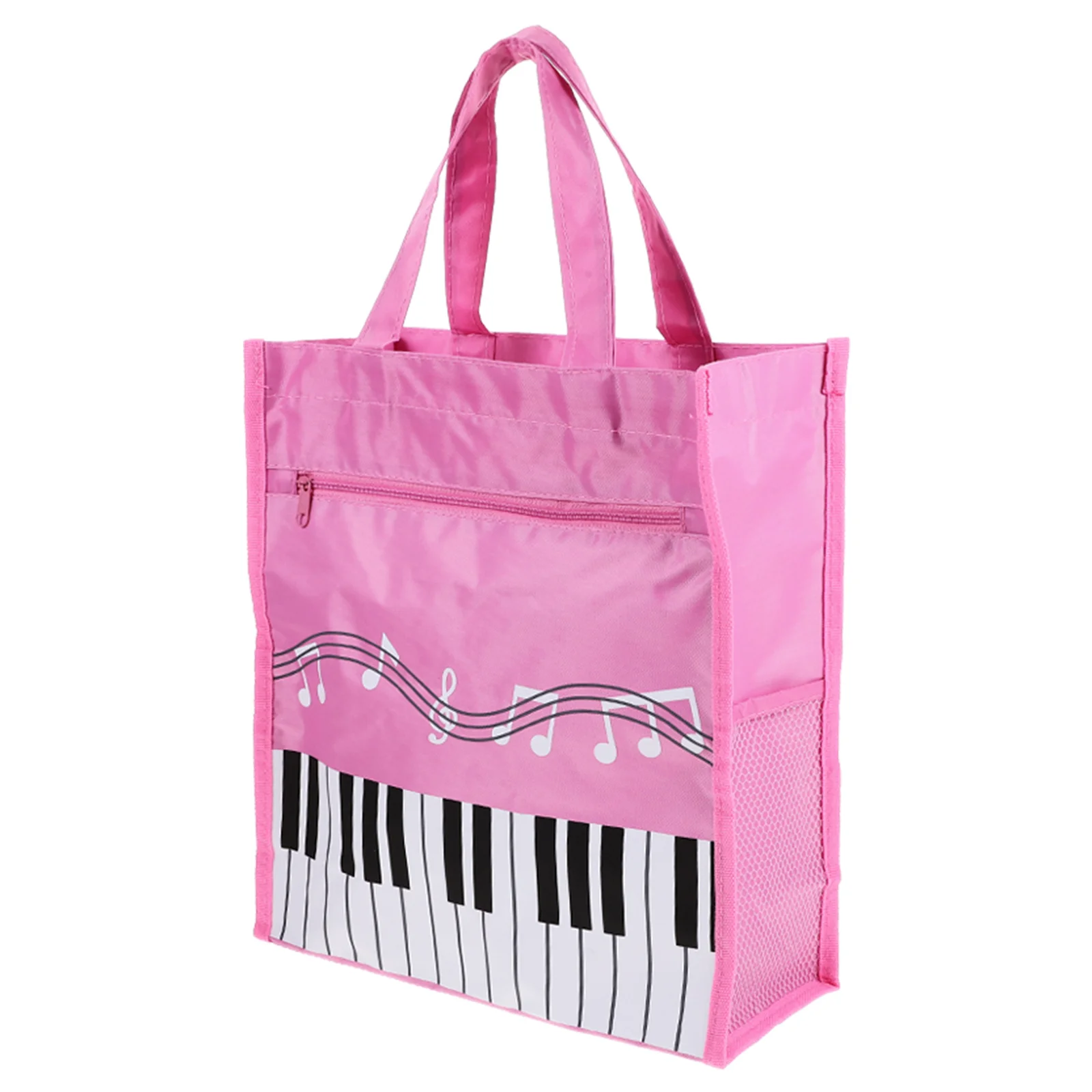 حقيبة حمل برمز موسيقى البيانو، منظم واسع من طبقتين لملحقات الموسيقى الورقية، خفيف الوزن للطالبات #2
