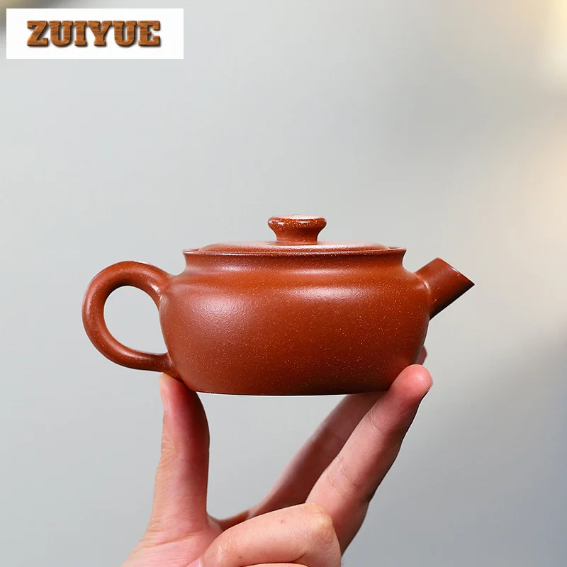 160ML Antique Yixing Purple Clay Teapots Master Handmade Pot Raw Ore Downhill Mud Kettle with Infuser Zisha Tea Set Drinkware