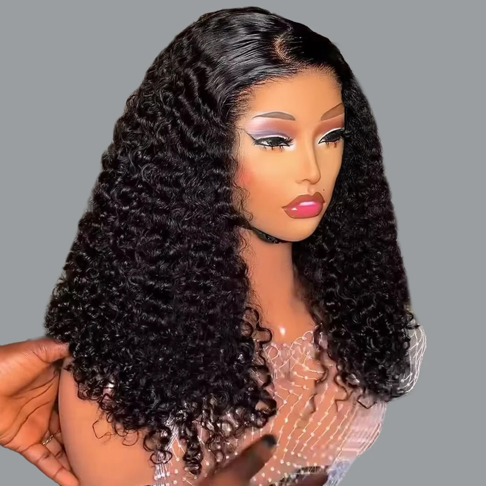 Deep Wave 13x4 Lace Frontal Wig Bob Glueless Wig Human Hair Ready To Wear Curly Wigs 200% 7x5 Closure Wigs Pre Cut Preplucked