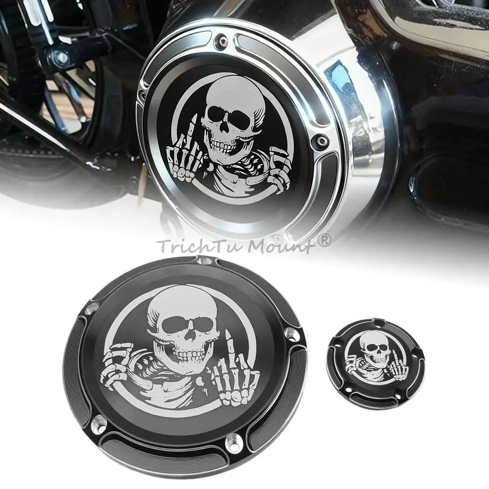 

Motorcycle Derby Timing Timer Cover 5 Holes Aluminium Clutch Cover For Harley Touring Trike Model Dyna Softail Low Rider Fat Bob