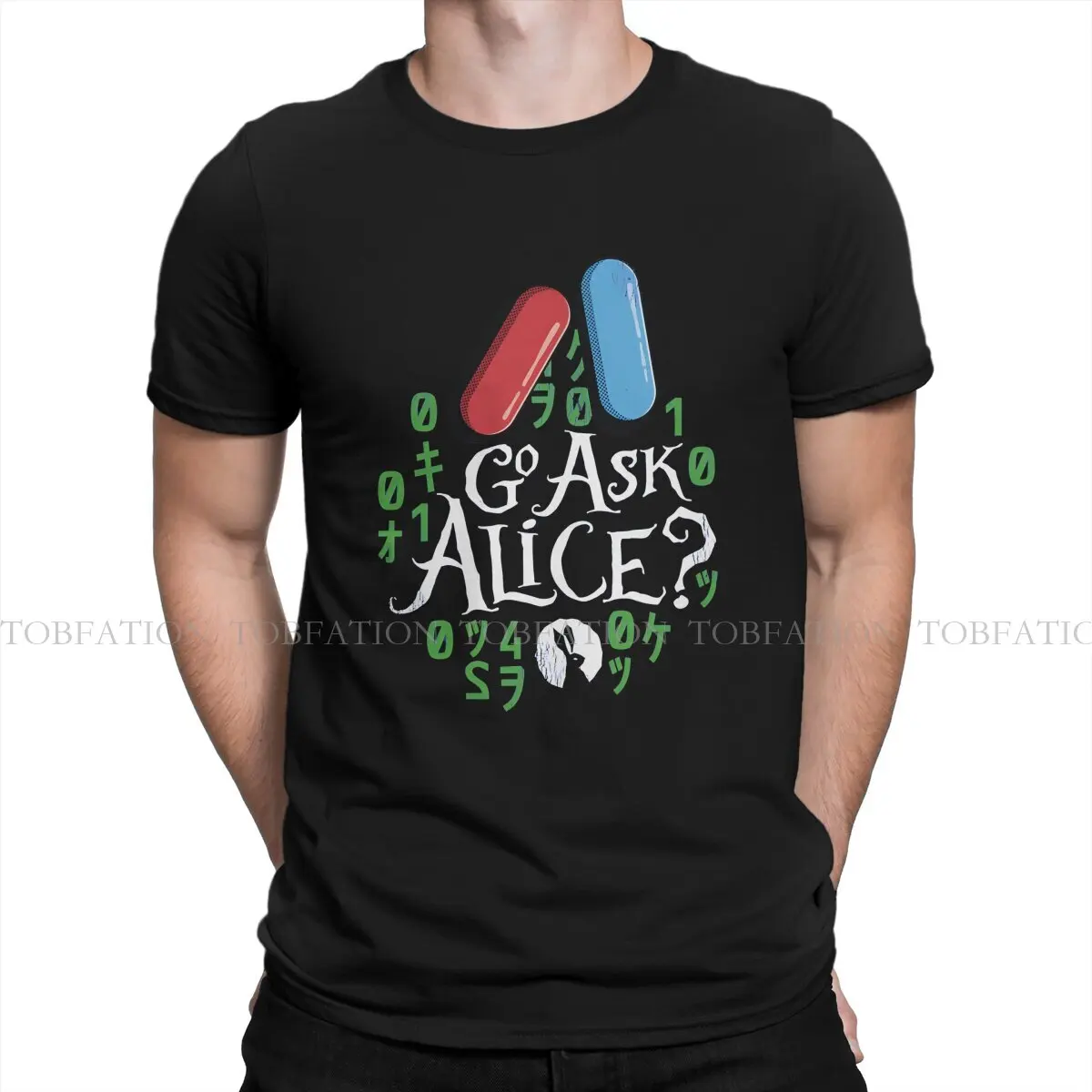 The Matrix Movie TShirt for Men Go Ask Alice Soft Leisure Sweatshirts T Shirt 100% Cotton Trendy Fluffy