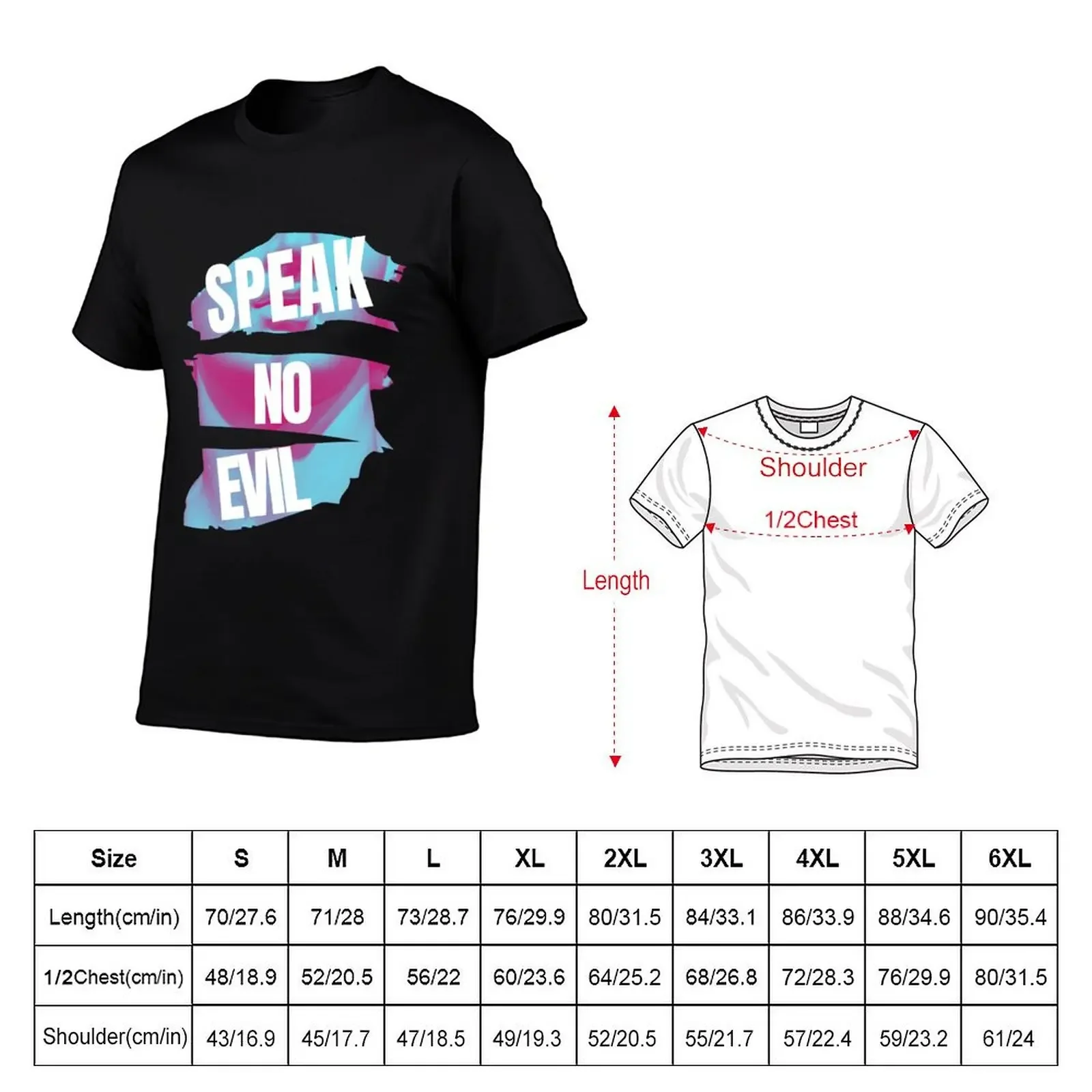 Speak No Evil T-Shirt sports fans shirts graphic tees compression shirt men