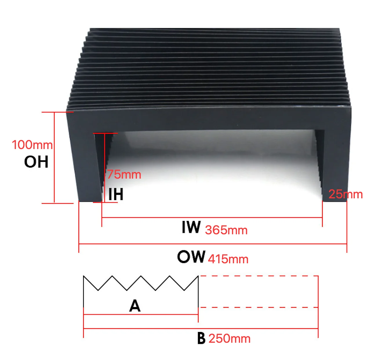 

6 шт. индивидуальные пылезащитные сильфоны Lmax = 250 мм