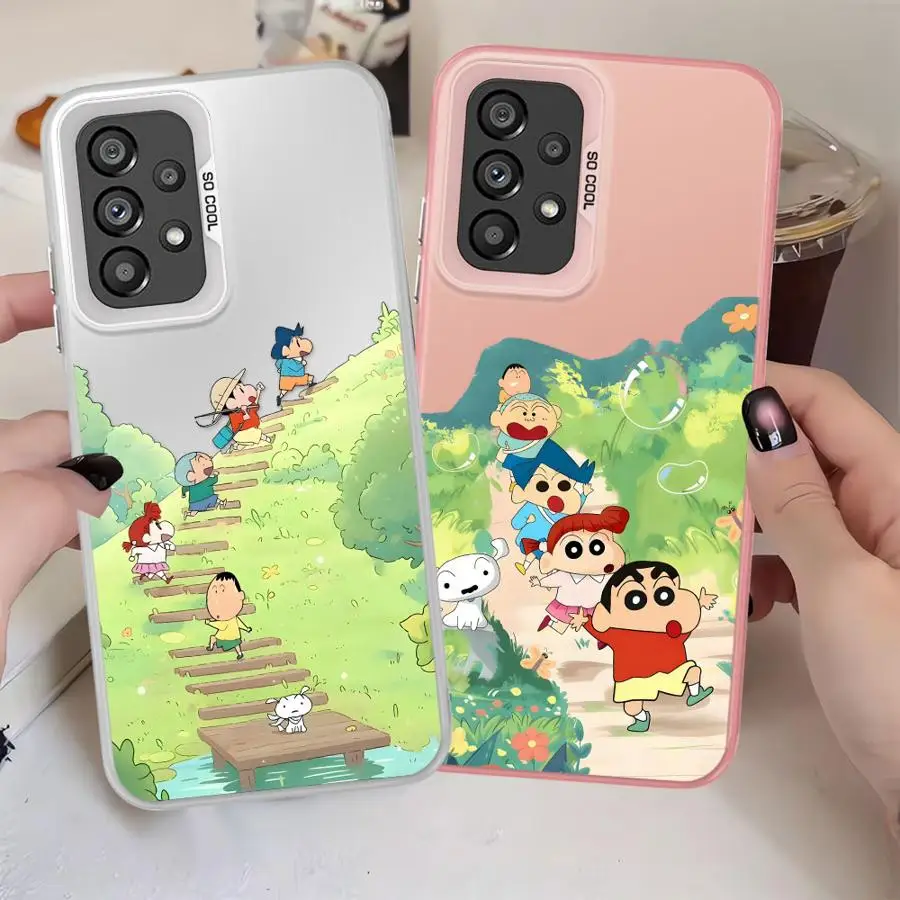 Cartoon Crayon Shin-Chan Phone Cover Case for Samsung Galaxy A54 A25 A73 A17 A52 A16 A34 A32 A36 A14 A56 A13 A23 A71 A12 A72 