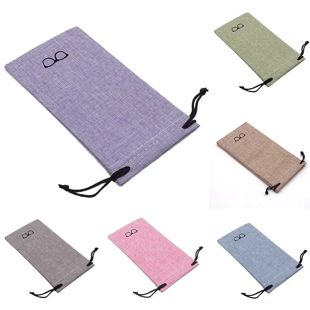 Smooth Sunglasses Storage Bag, Óculos Box Container, Phone Bag, Draw Bags, 18x9cm