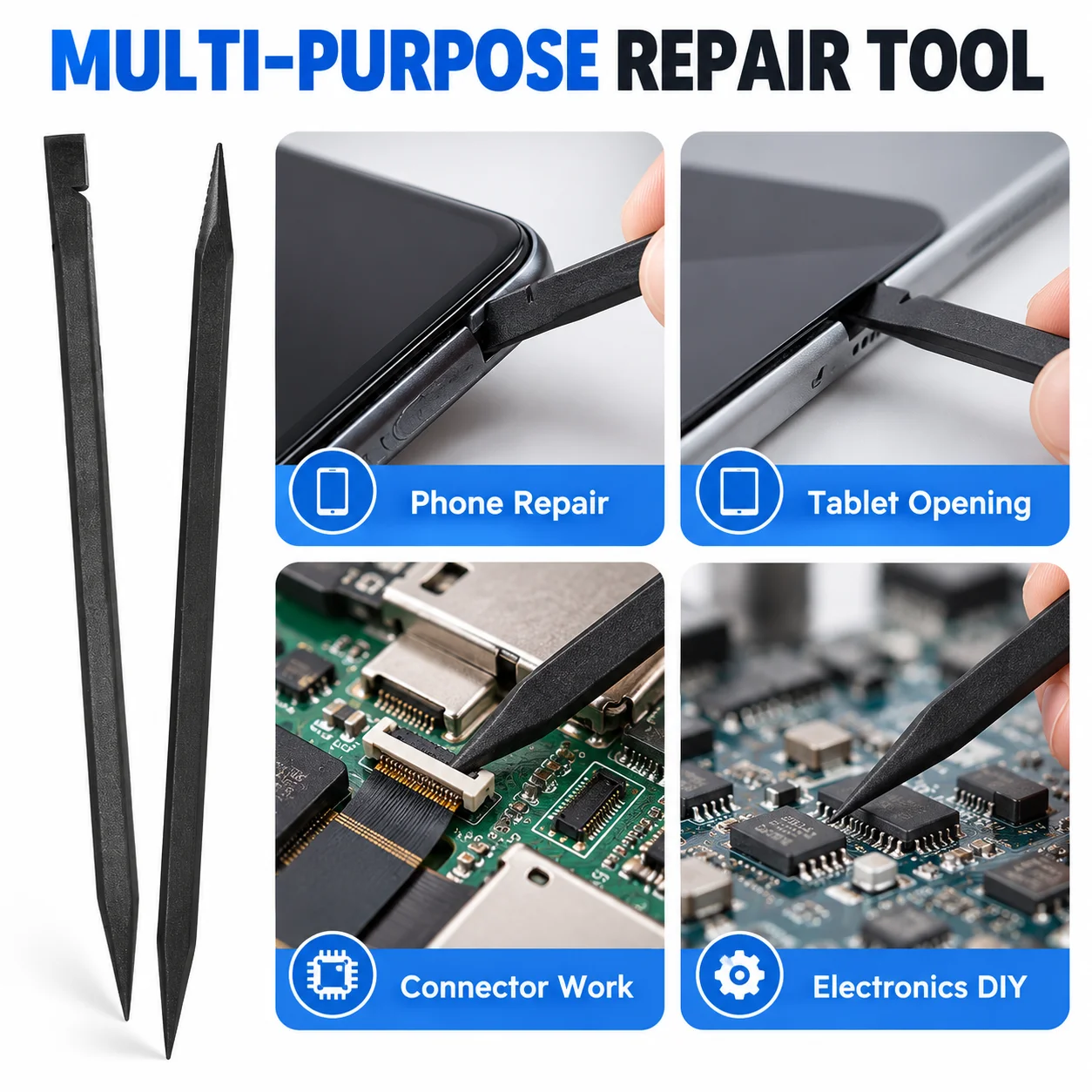 10 Stück antistatische Kunststoff-Hebelstifte aus Nylon, zum Öffnen von Geräten, für iPhone, iPad, Samsung-Smartphones, Reparatur-Handwerkzeug-Set. – Detail 5