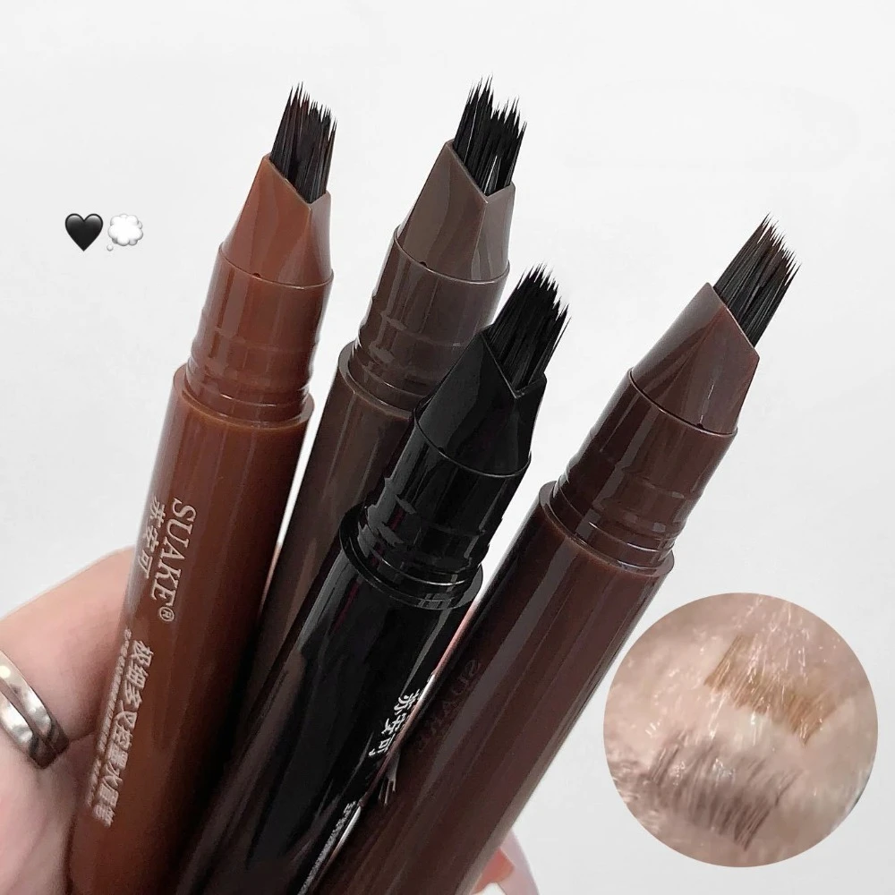 Penna Microblade Ultra Fine Multi Punta a forchetta Capelli come tratti Impermeabile a prova di sbavature Lunga durata per la bellezza naturale delle sopracciglia con piume