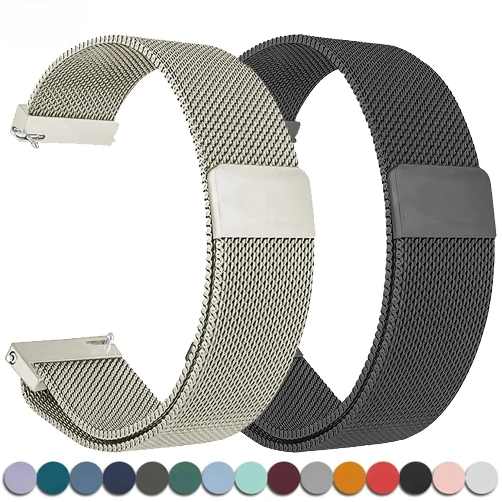 Magnetic Nylon Strap for Samsung Galaxy Watch 7 6 5 4 40 44mm Gear S3 20/22mm  for Huawei 4 GT3 Bracelet Stainless Steel Strap