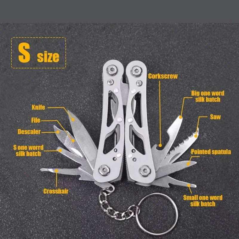 Folding Multi-tool Pocket Knife Pliers Portable Mini Fold Outdoor Hunting Survival Rescue Tactical Multipurpose Repair Tool