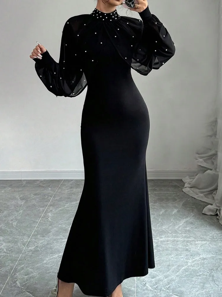 

African Dresses For Women Elegant Spring Autumn Long Sleeve Dashiki Maxi Dress Ladies Traditional African Clothing Fairy Dreaes