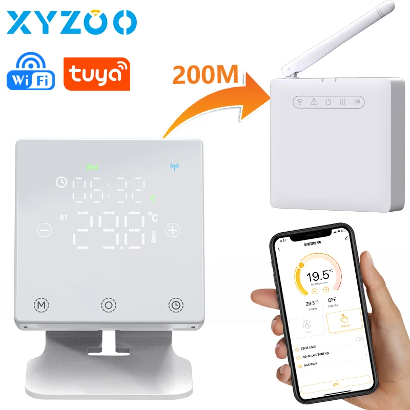 WiFi Smart Wireless Thermostat Gas Boiler Water Heating APP Remote Temperature Controller Voice Support Alexa Google Home