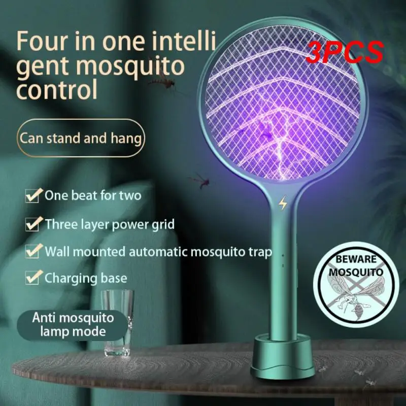 3PCS In1 Mosquito Swatter Photocatalyst Mosquito Electric Mosquito Killer Repellent Lamp Anti Bug Zapper Indoor Outdoor