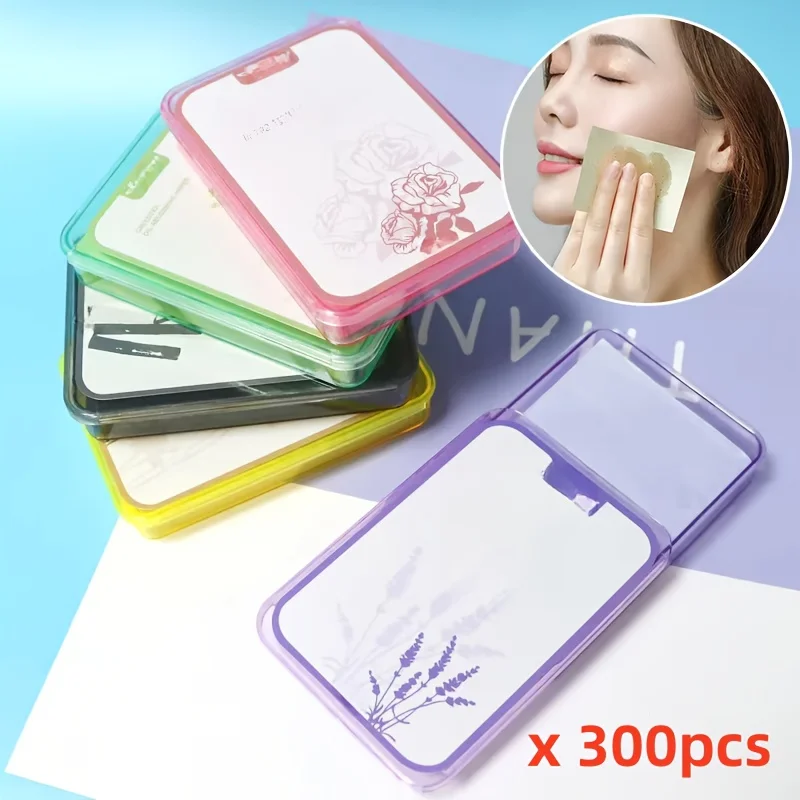 300Pcs Face Oil Absorbing Paper Summer Oil Control Wipes Absorbing Sheet Oily Paper Face Cleansing  Makeup Tool Face Oil Blottin