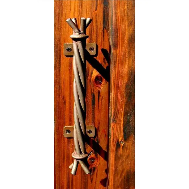 Gate handle Hand-forged iron big handle Homestay farm Wooden door decorative handle