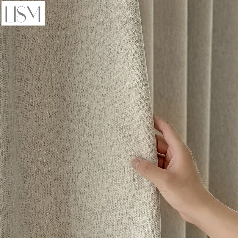 

Французские утолщенные шторы смешанного цвета для спальни, гостиной, синельные плотные шторы, новые антикварные кремовые стильные итальянские минималистичные шторы