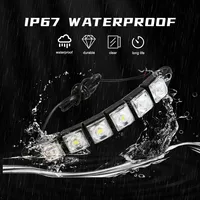 6LED Flexible Silicone Headlight Strip Daytime Running Lights White Ice Blue DRL COB Turn Signal Reverse Brake Trunk Lamp