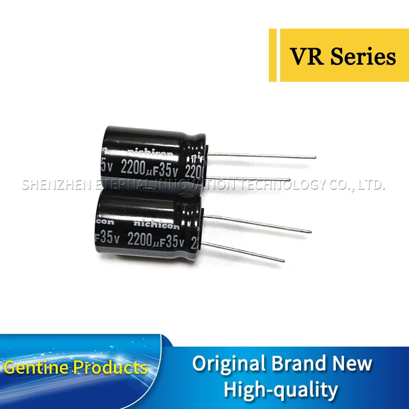 

5pcs 35V2200UF VR 16X25 UVR1V222MHD NICHICON Original Aluminum Electrolytic Capacitors Long Life Low Impedance in stocks