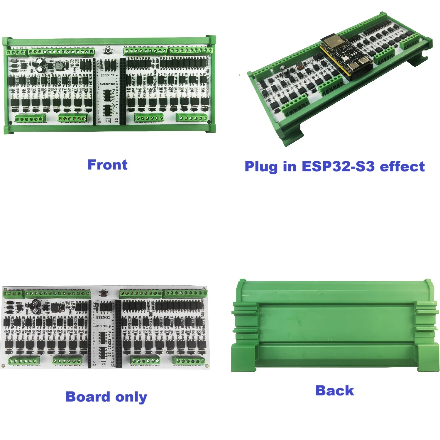 ESP32-S3 16DI-16DO SSR PWM Board WiFi/BLE/Eth RS485 Modbus RTU für MQTT IoT LED – Detail 4