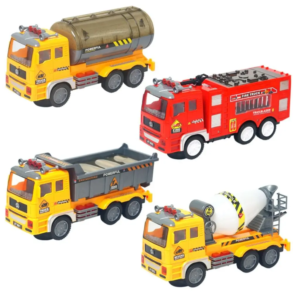 Flashing LED Fire Truck Toy Sound Light Real Siren Electric Engineering Truck Mixer Truck Large Size Engineering Vehicles Toy