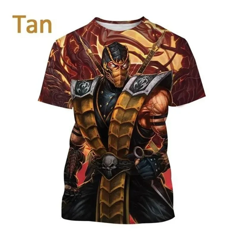 Fighting Game Mortal Kombat T Shirt For Men 3D Printed Summer Casual Cool Tee Tops Mens Short Eleeve Oversized Tshirt Streetwear