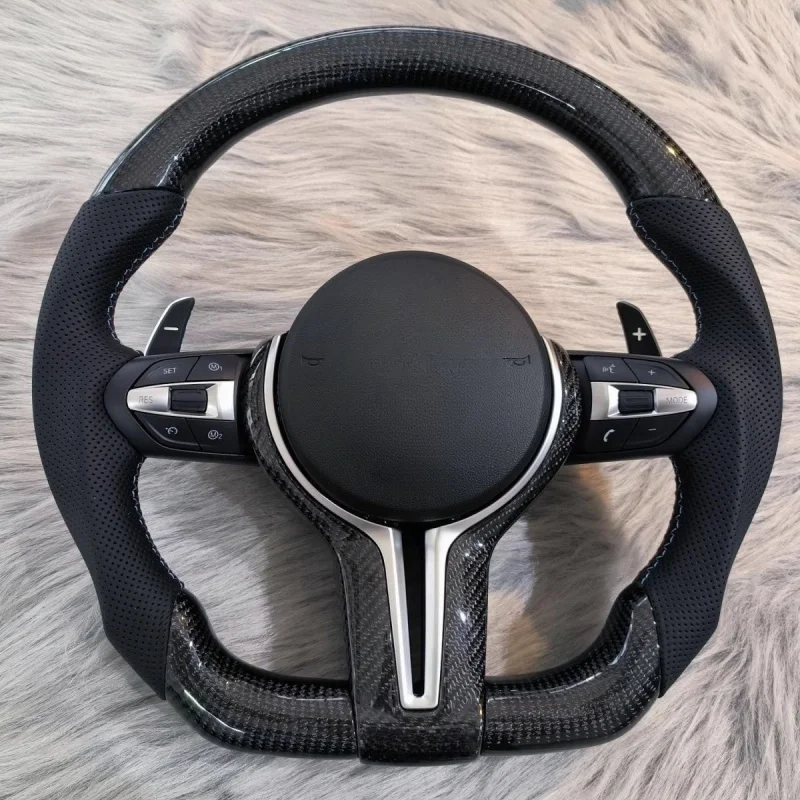 

Рулевое колесо из натуральной кожи из углеродного волокна для BMW X6 X5 X7 X3 X4 F48 F25 F26 E70 F15 E71 E70 F16 F10 F30 F22