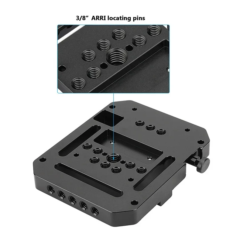 V-Lock Mount Battery Plate Quick Release Mount Adapter With VESA Mount & ARRI Locating Pins For DSLR Camera Battery Accessories