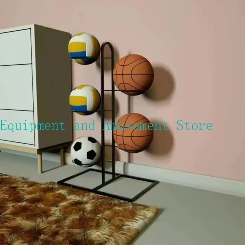 Y1UC Rolling Ball Rack Rack Rack Multilayer Ball Storage Storage Organizers สำหรับฟุตบอลบาสเก็ตบอลฟุตบอลวอลเลย์บอล