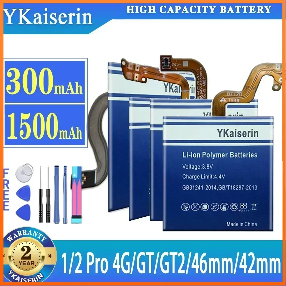 YKaiserin for Huawei Watch 1 2 Pro  4G GT GT2 46mm 42mm Watch Magic Batterie Bateria Warranty 2 Years + Free Tools