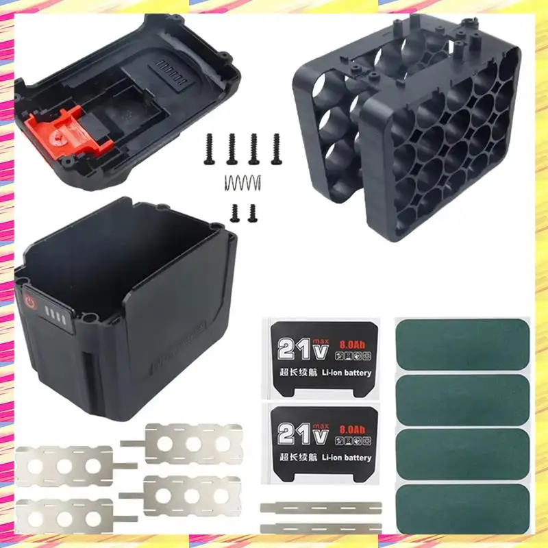 ABJJ Li- Battery Case Formakita Lithium Battery Battery Protection Circuit Board Lithium  Battery Plastic Case