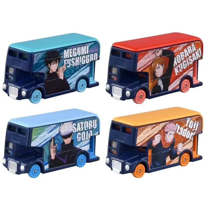 TAKARA TOMY Tomica-vehículo de juguete de Metal fundido a presión para niños, juguete de vehículo de juguete de aleación de Anime, Jujutsu Kaisen Satoru Gojo, 4 piezas