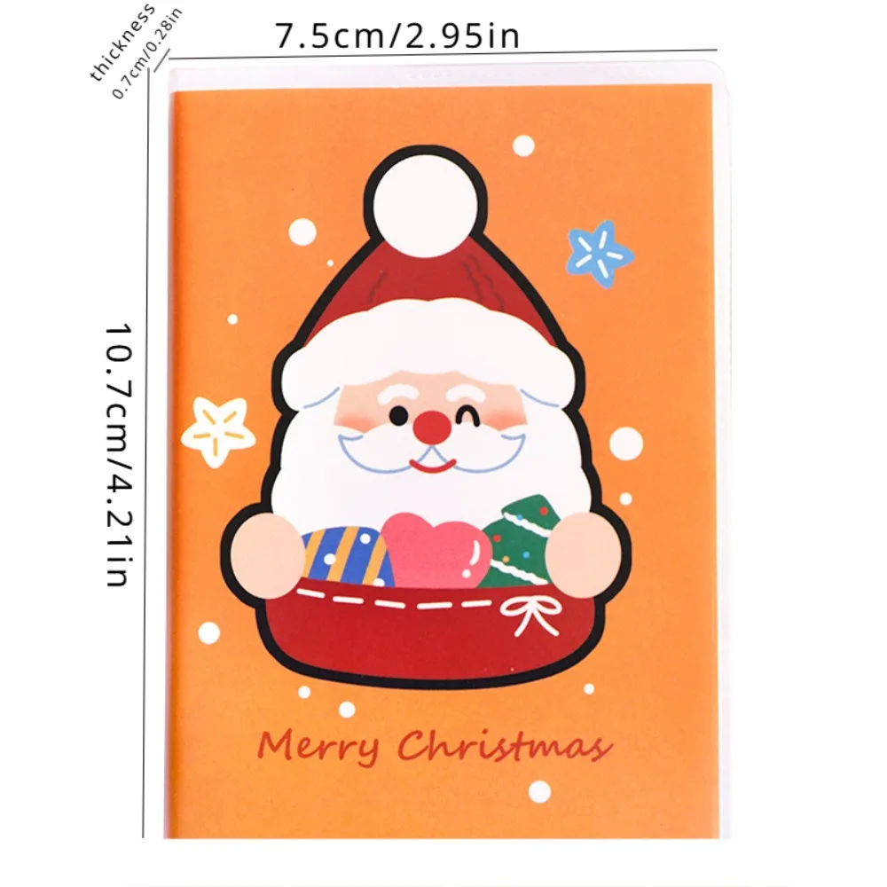 Cute A7 Notebook with Christmas Cartoon Cover for Kids 64sheet