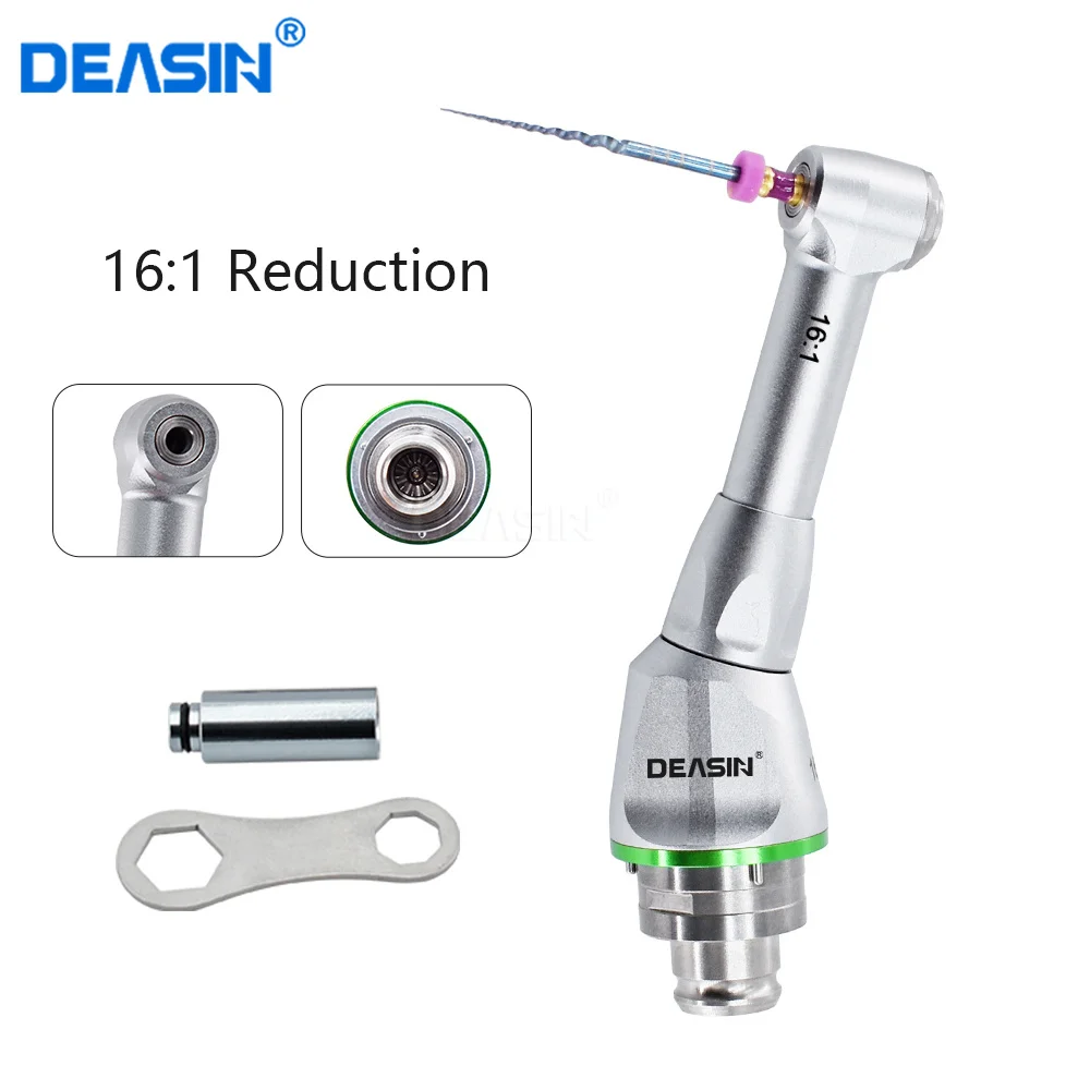 16:1 Dental Reduction Contra Angle Handpiece Head Push Button for Wireless Endo Motor Dentistry Endodontic Treatment Tool