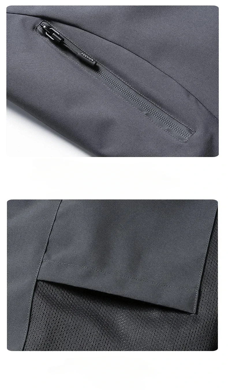Herren Outdoor Jacke Windjacke Wasserdicht Heißer Verkauf Mit Kapuze Klettern Wandern Stanzen Jacke Herbst Frühling Männliche Kleidung – Detail 4
