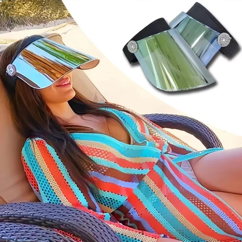 

Fashion Breathable Waterproof PVC Cycling Cap Outdoor Travel Beach Cycling Sun Visor Wide Brim Design Anti-ultraviolet Sun Hat