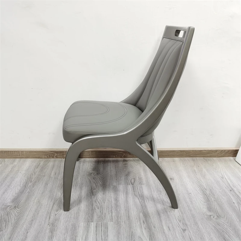 #Factory Price Modern Leather Armchairs Dining Room High Back Square Shaped Steel Velvet Home