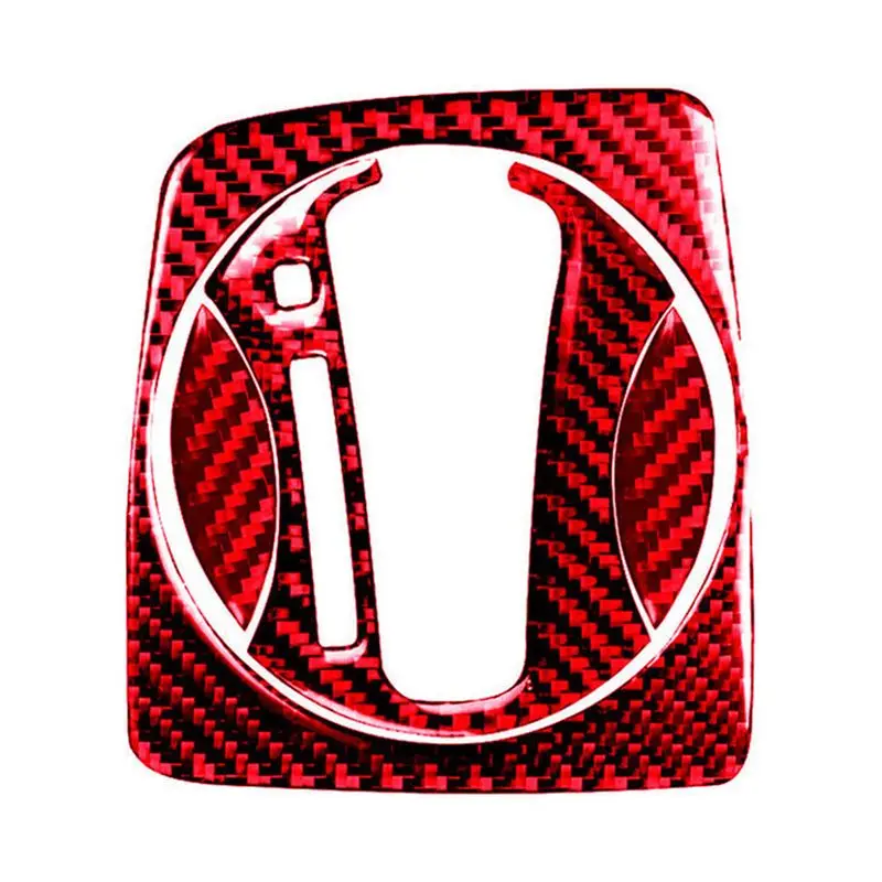 3 Piece Interior Automatic Gear Shift Cover Trim Automotive Supplies Red Carbon Fiber Color For Honda Civic 8Th 06-11-A67F