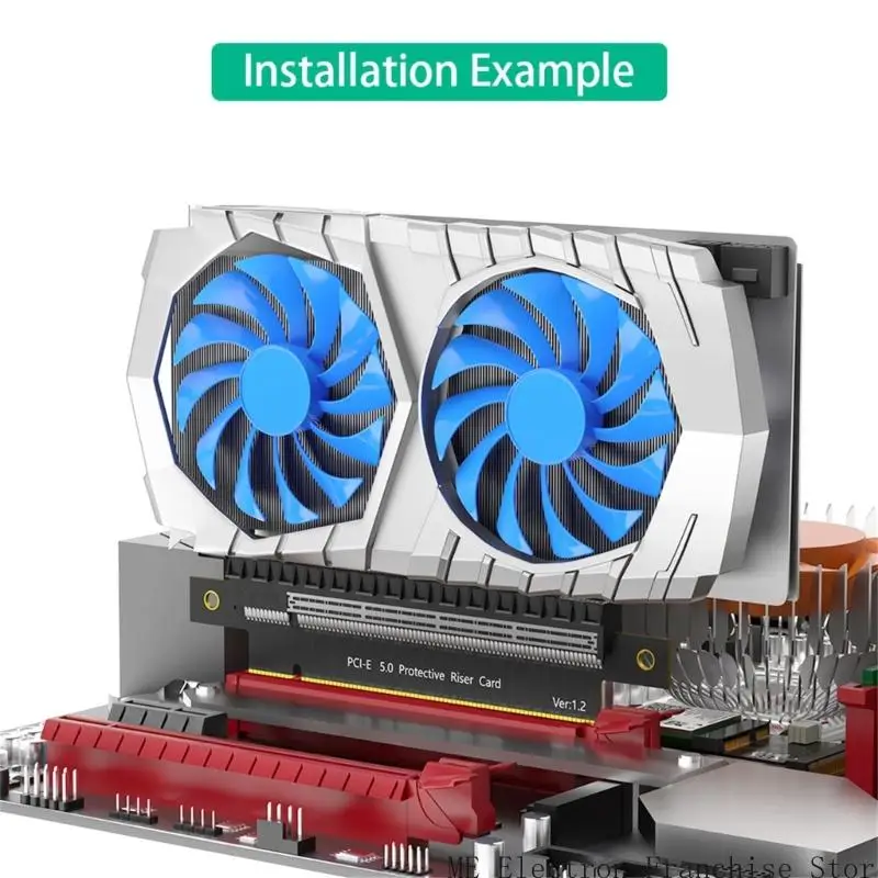 T5EA Advanced PCIe 16x 5.0 بطاقة التمديد الصاعدة 180 درجة السرعة السرعة