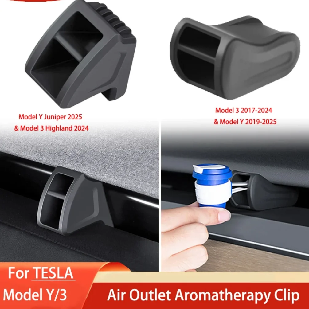 

For Tesla MODEL 3 Highland Y Launch 2025 Air Freshener Adapter Air Outlet Aromatherapy Clip Silicone Car Air Vent Fragrance Clip