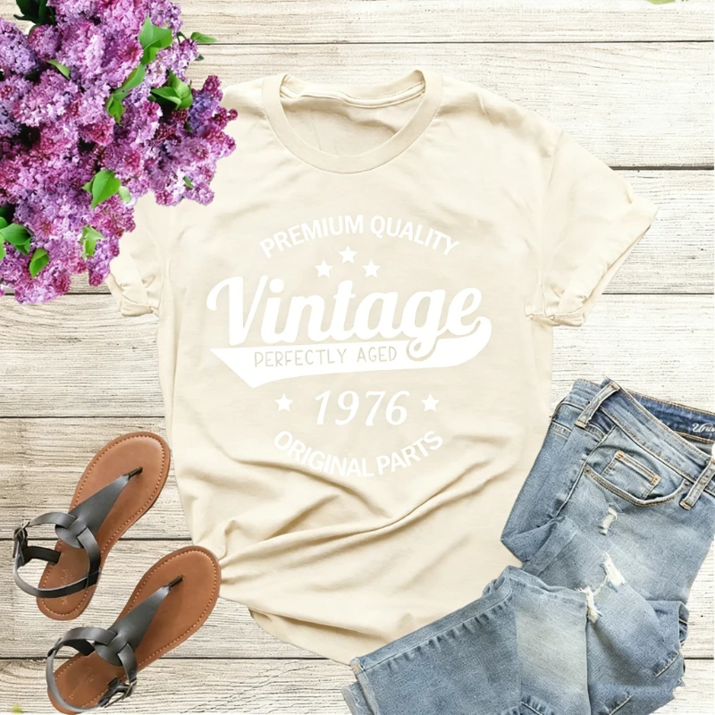 1966 1976 Unisex Fashion Shirt  60th 50th Birthday Party Customized Many Colors T-Shirt Commuter All-match Graphic Tshirts