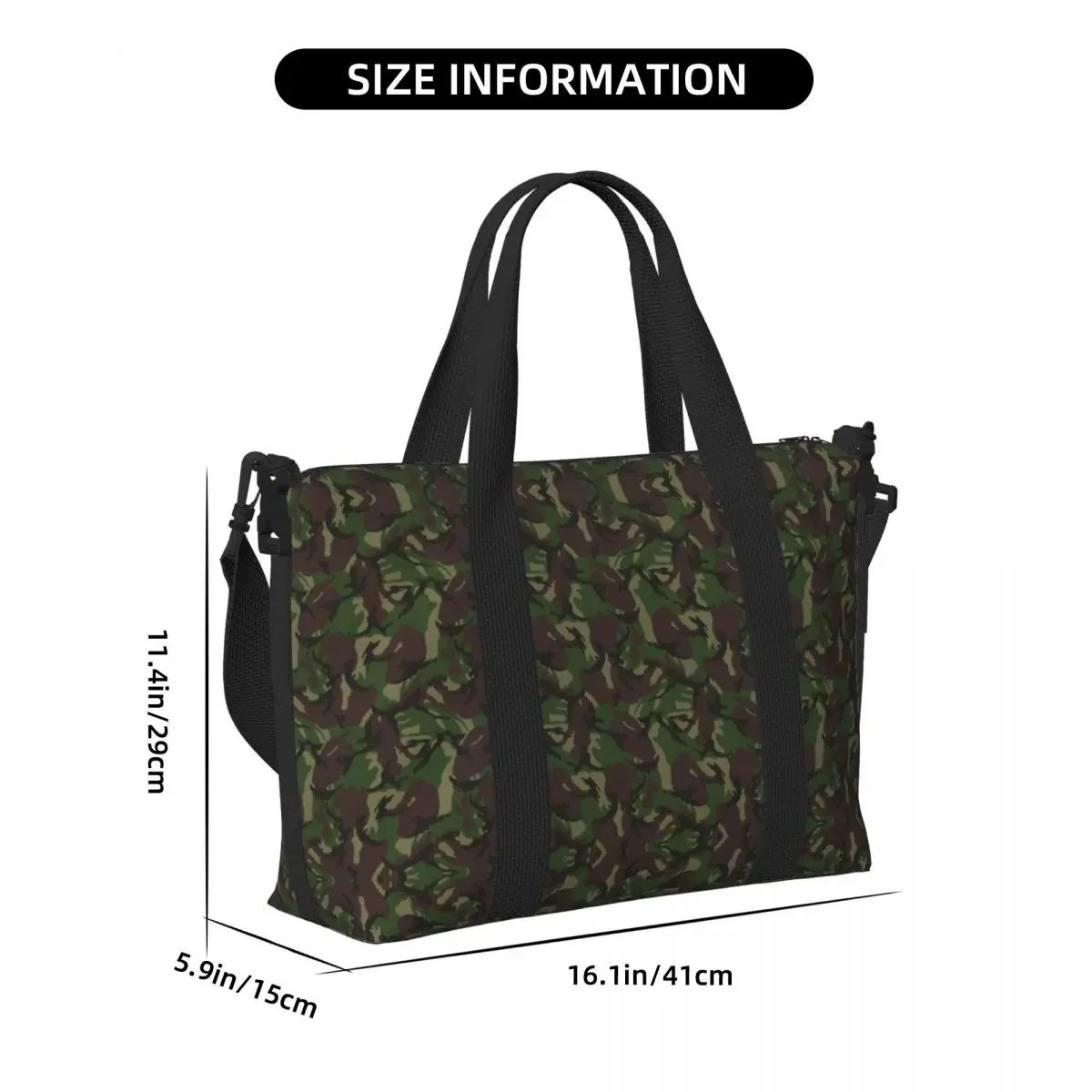 Bolso de mano de camuflaje británico DPM personalizado para mujer, bolsas de viaje de gran capacidad, ejército militar, camuflaje, playa, gimnasio