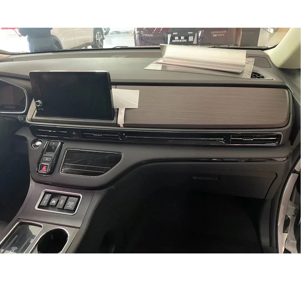For Honda Odyssey 2022 2023 2024 Carbon Fiber Center Console Front Air Conditioning Outlet Vent Trim Frame Car Accessories Parts