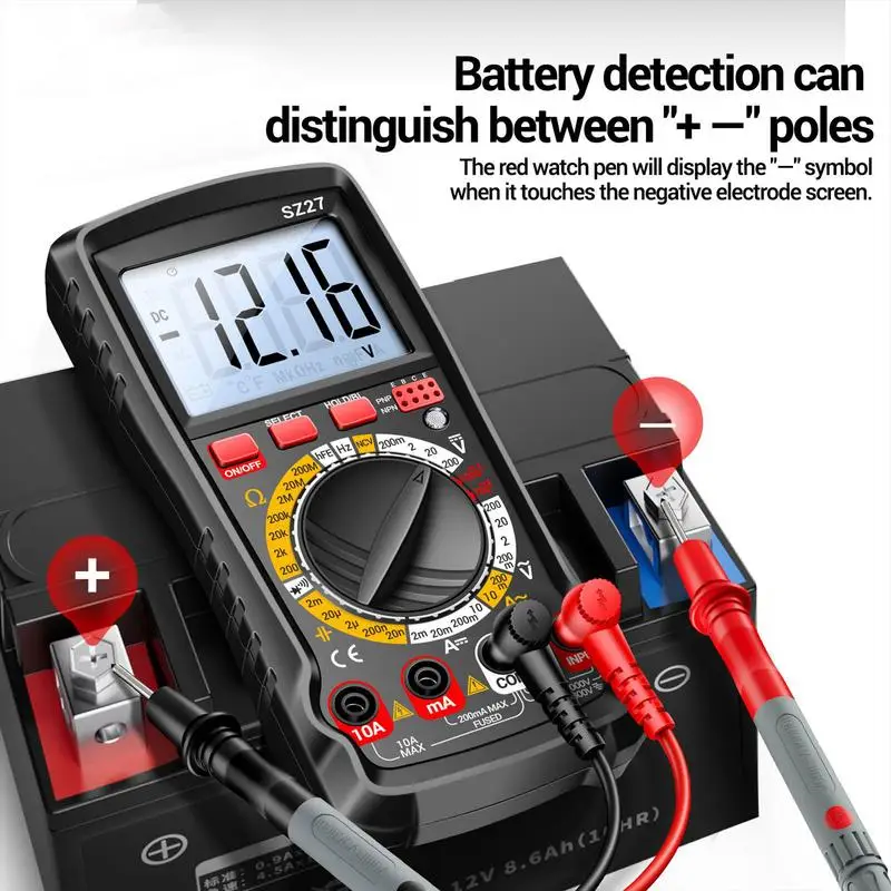 

Voltage Tester Car Battery Tester Voltmeter Multimeter Professional Electrical Fuse Multimetro For Men Husband Boyfriend Grandpa