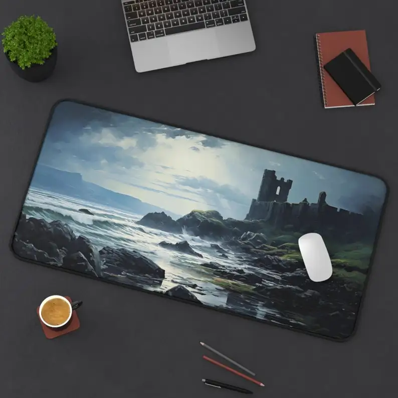 

Shoreline Pattern Table Mat, Shoreline Desktop Decoration XXL Mouse Pad, Non-Slip Waterproof Mouse Pad, Perfect Gift for Friends