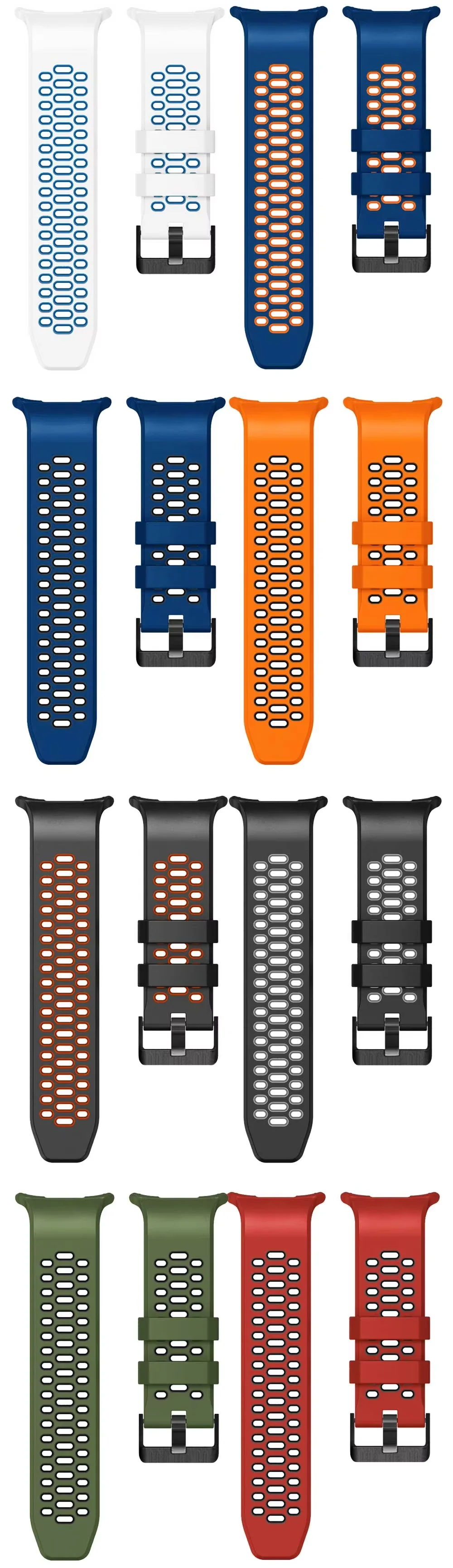 Atmungsaktives Silikon-Sportarmband für Samsung Galaxy Watch Ultra 47mm Ultra 2 - Verstellbares Uhrenarmband – Detail 3